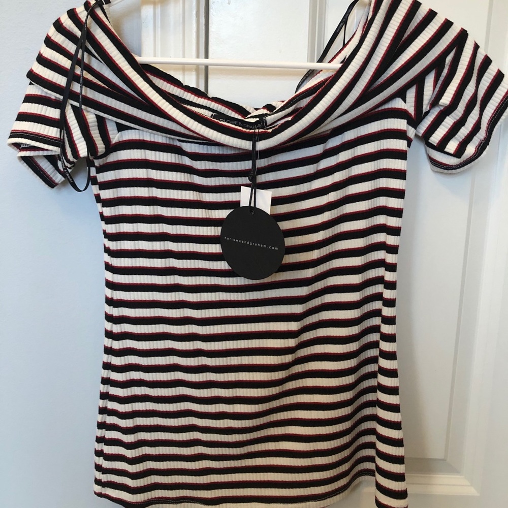 Harlow and graham striped tee